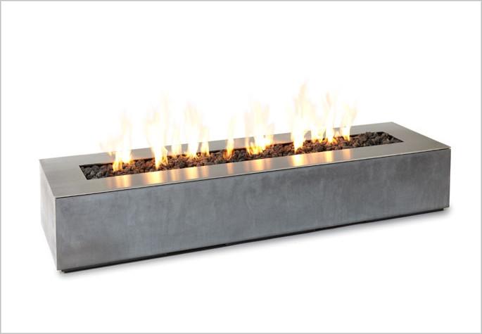 Modern Fire Pit - Robata - Linear Concrete