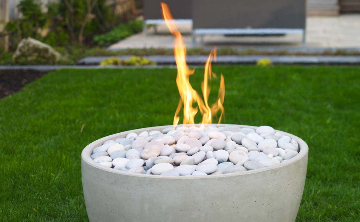 Modern Fire Pit - Soba Concrete Fire Bowl