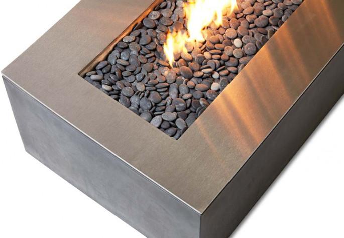 Modern Fire Pit - Robata - Linear Concrete