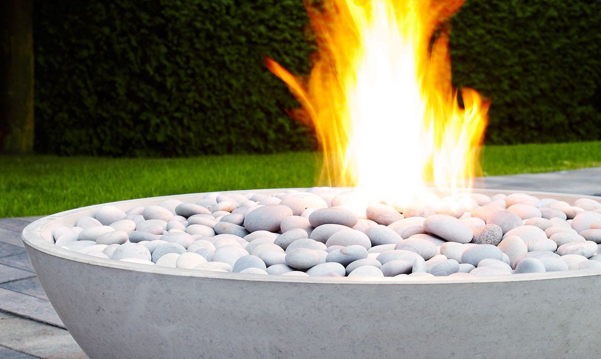 Modern Fire Pit - Miso Concrete Fire Bowl