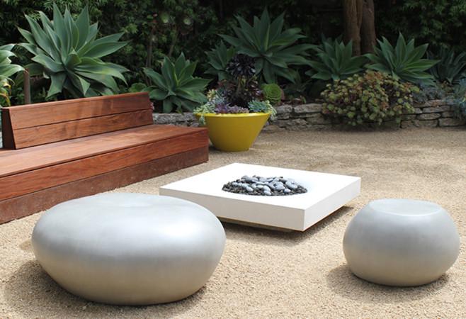 Modern Patio Furniture - Cast Stone Seating Pebble