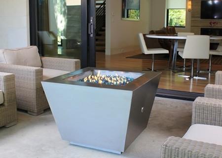 Outdoor Fire Pit - Stainless Steel - 33 Inches