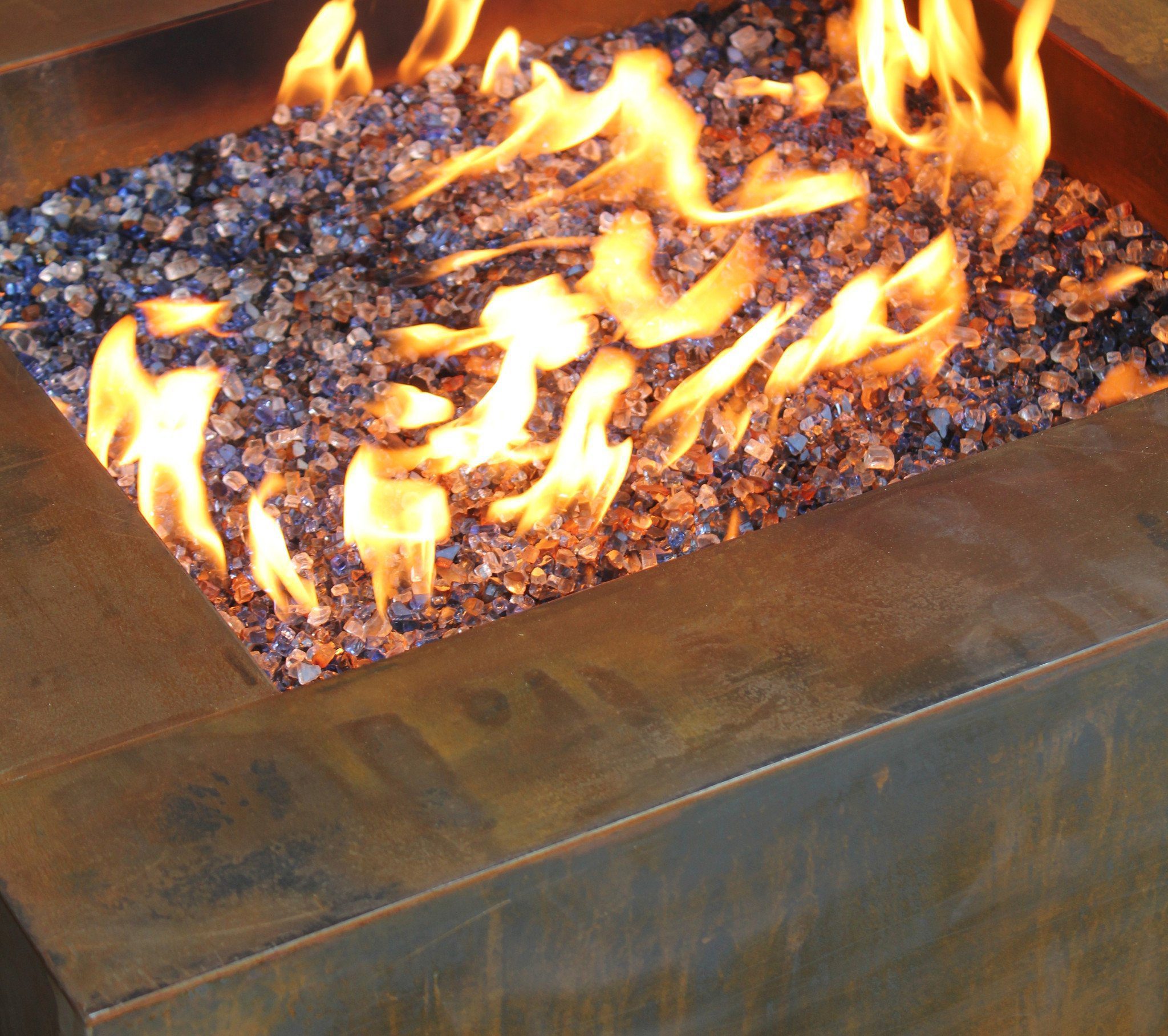 Modern Fire Pit - Cor-Ten Steel Square