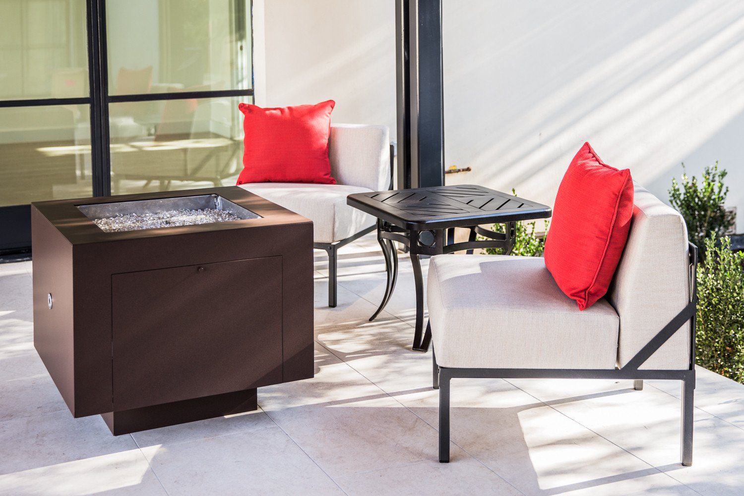 SQUARE POWDER COATED STEEL FIRE PIT