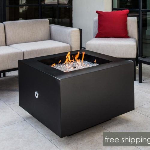 SQUARE POWDER COATED STEEL FIRE PIT