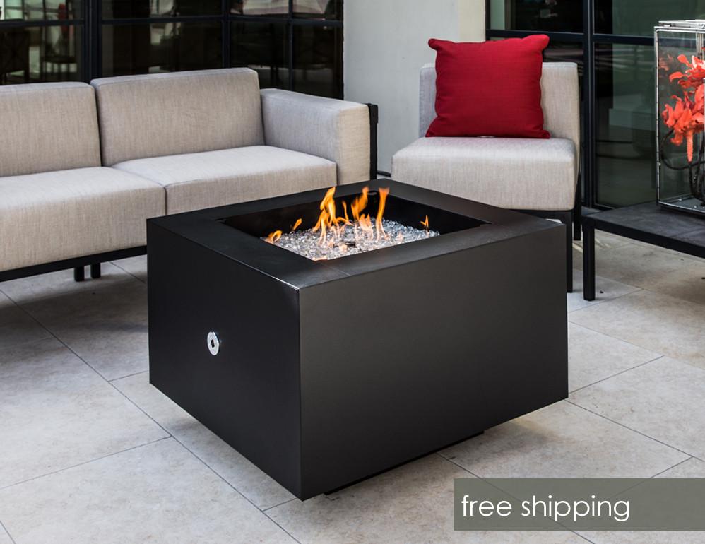 SQUARE POWDER COATED STEEL FIRE PIT