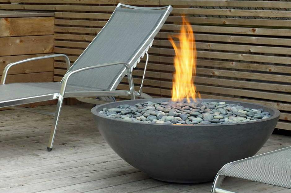 Modern Fire Pit - Miso Concrete Fire Bowl