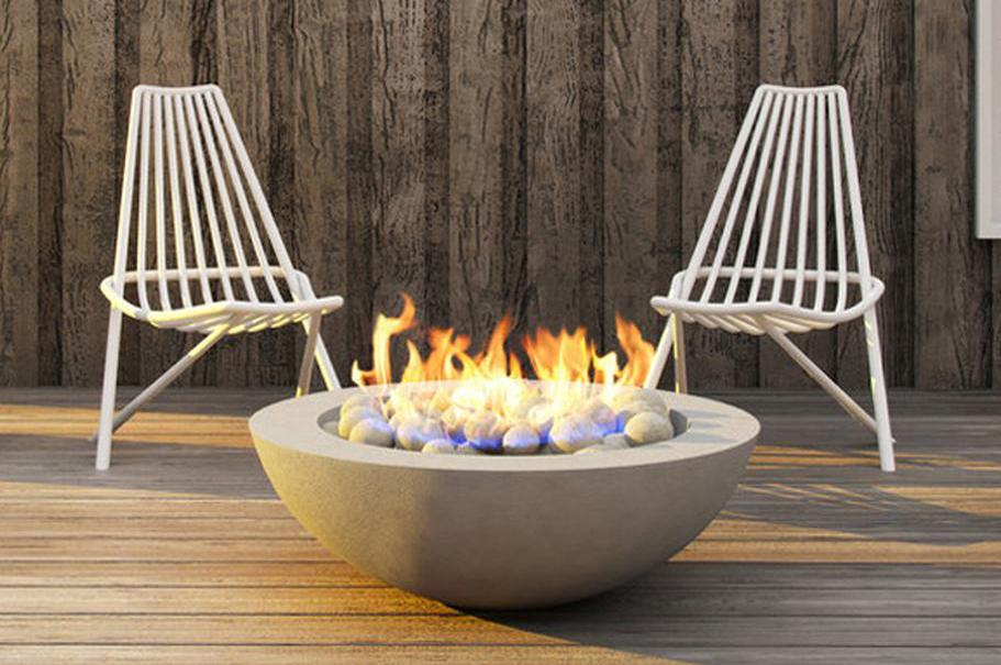 Modern Fire Pit - Kratos - Concrete Fire Bowl