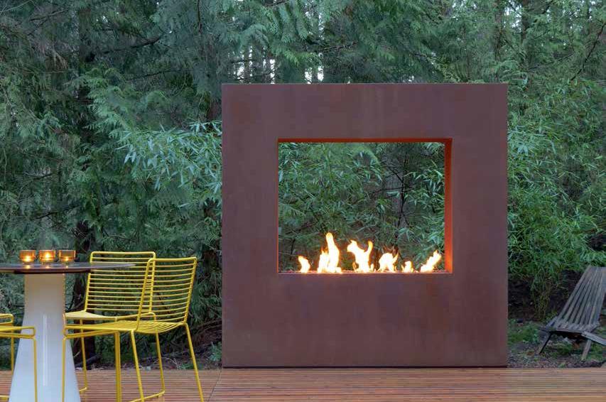 Modern Fire Pit - Cor-Ten Steel Kodo