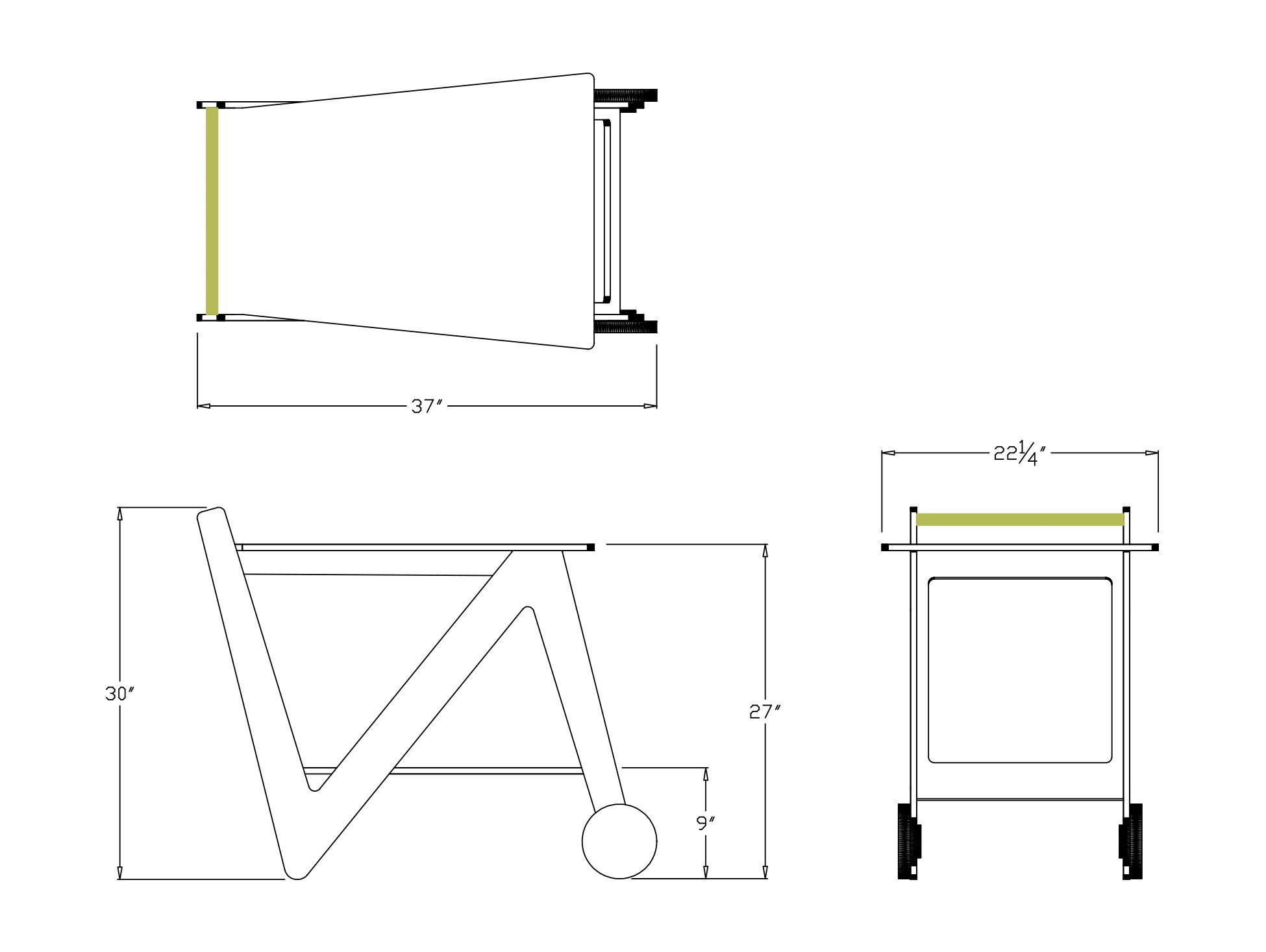 Modern Patio Furniture - Rapson Bar Cart