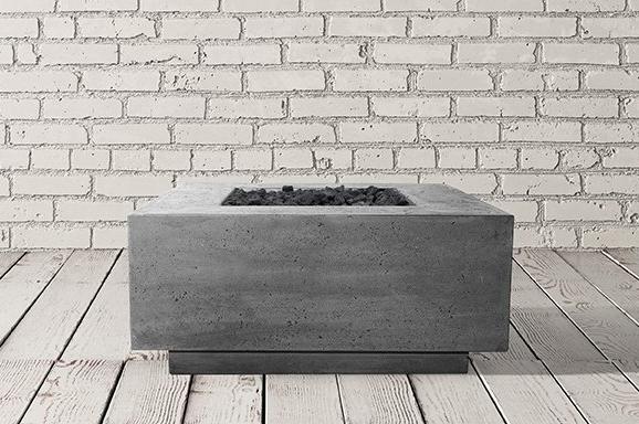 Modern Fire Pit - Tavola - Square Fire Pit