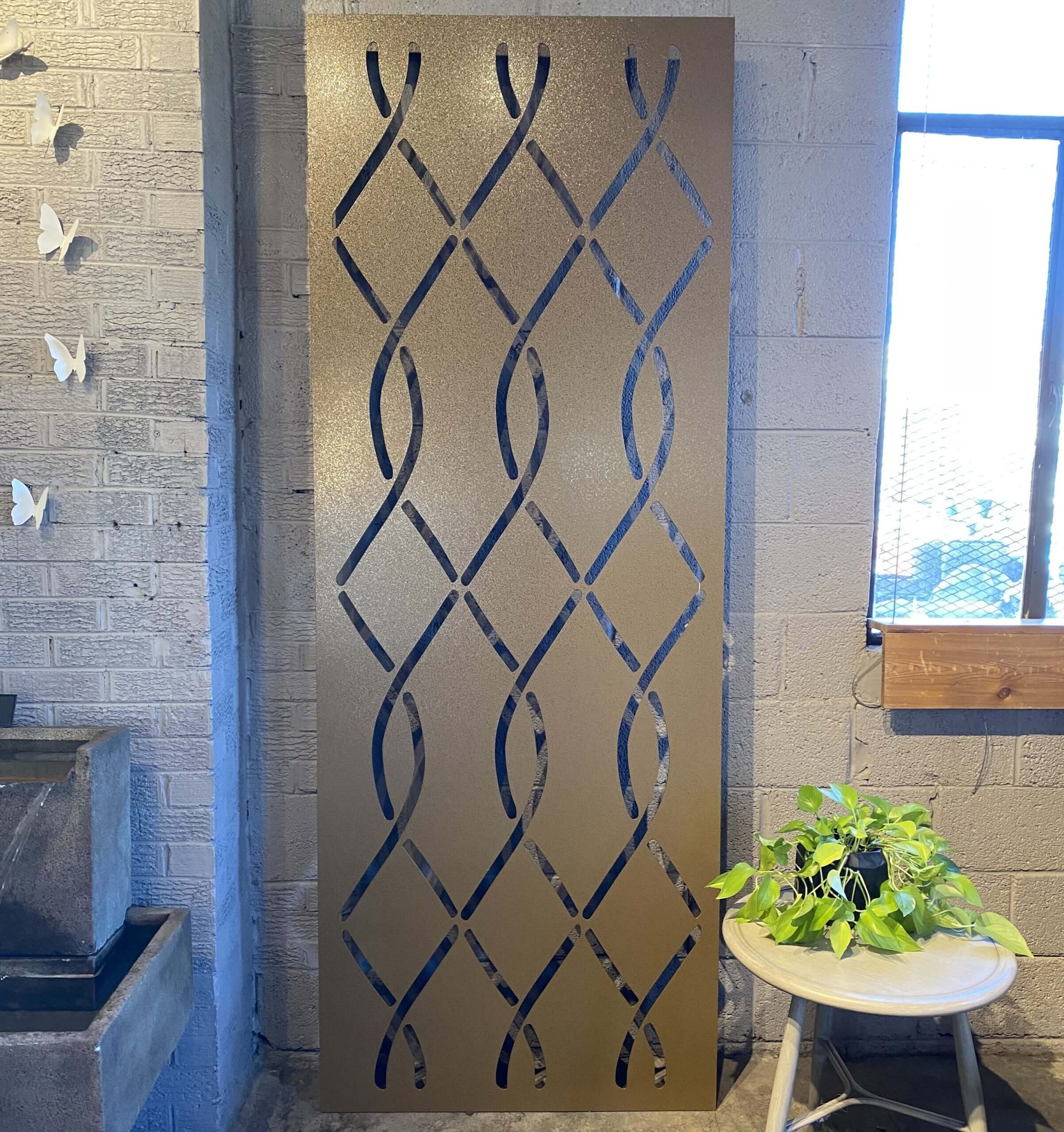 twisted outdoor wall art