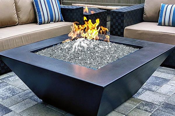 Modern Fire Pit - Taper Square Fire Table