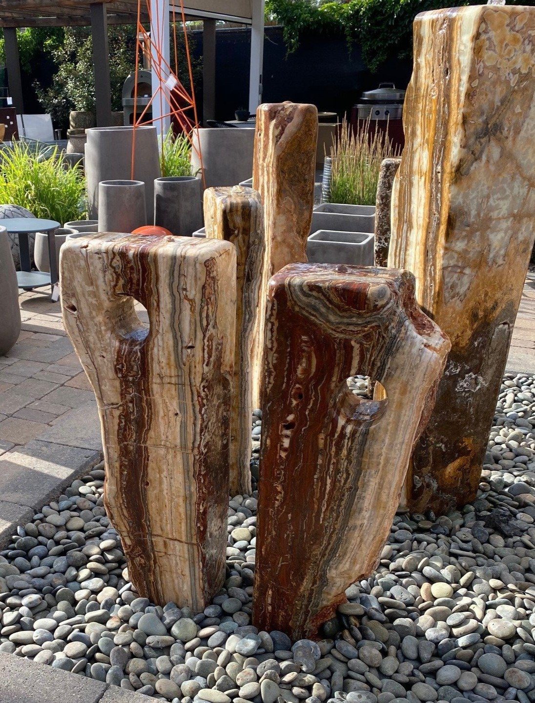 Modern Fountain - Column Stone