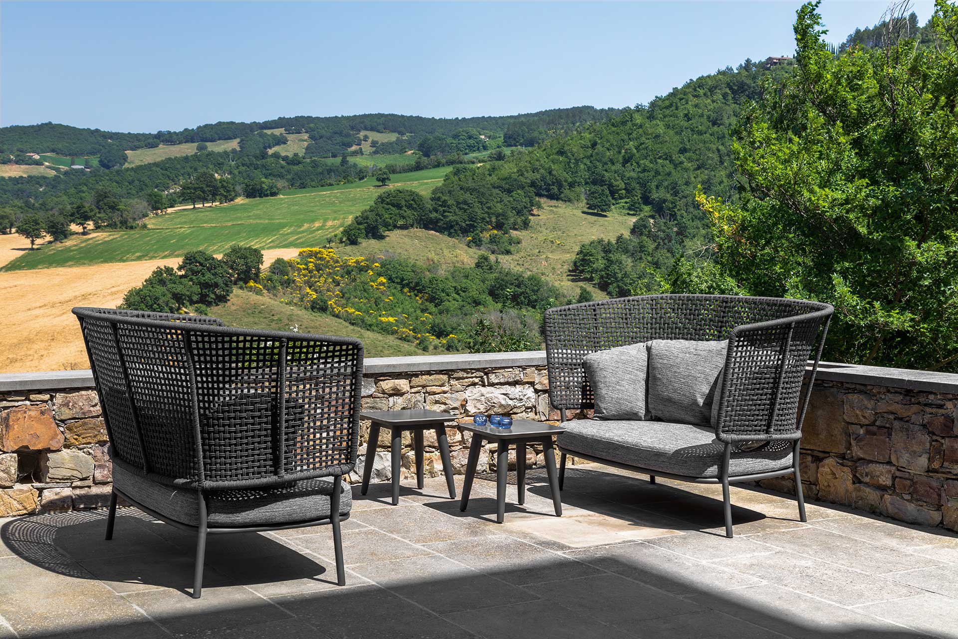 Moon High back loveseat