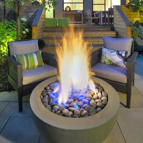 modern bowl fire pit