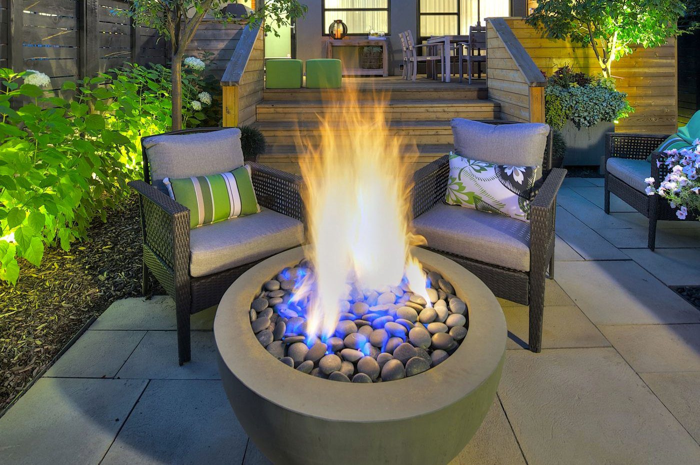 modern bowl fire pit
