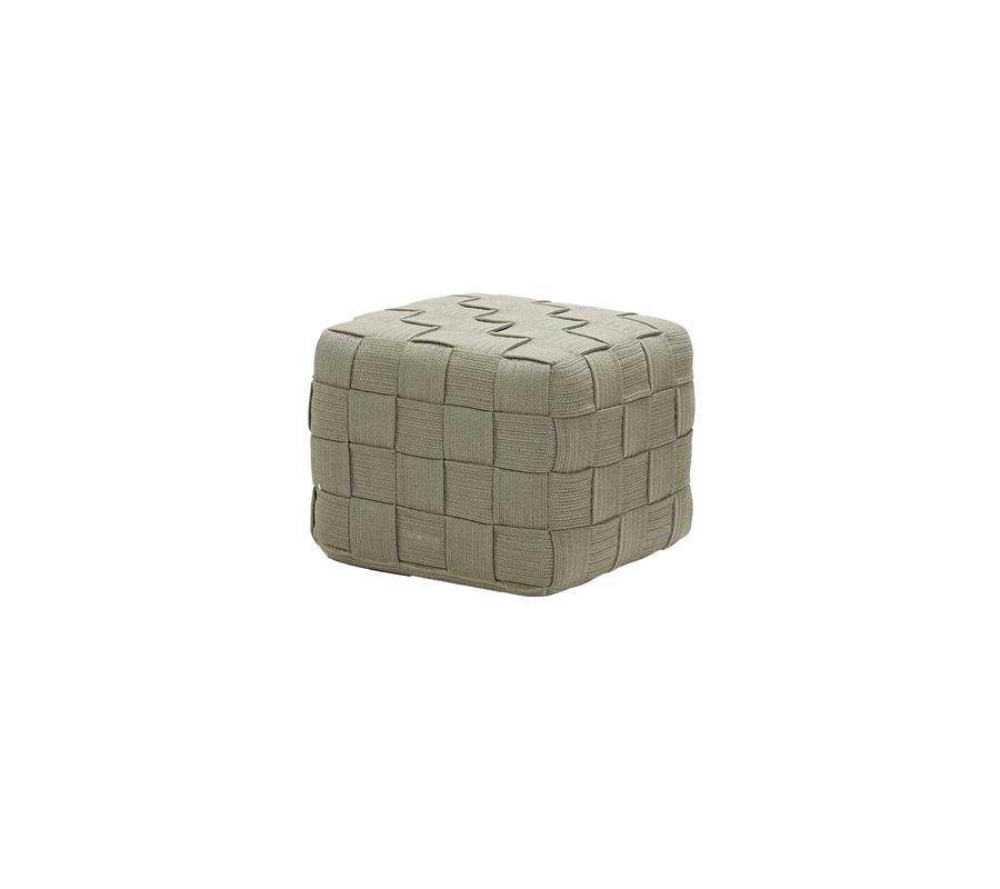 taupe cube footstool