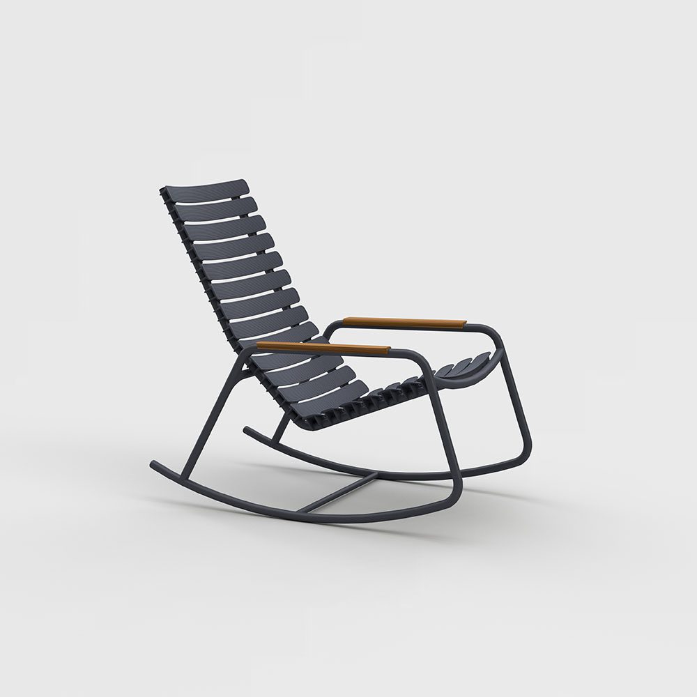 black outdoor rocking chair