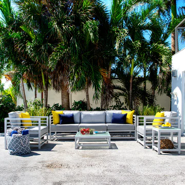 gray outdoor ottoman