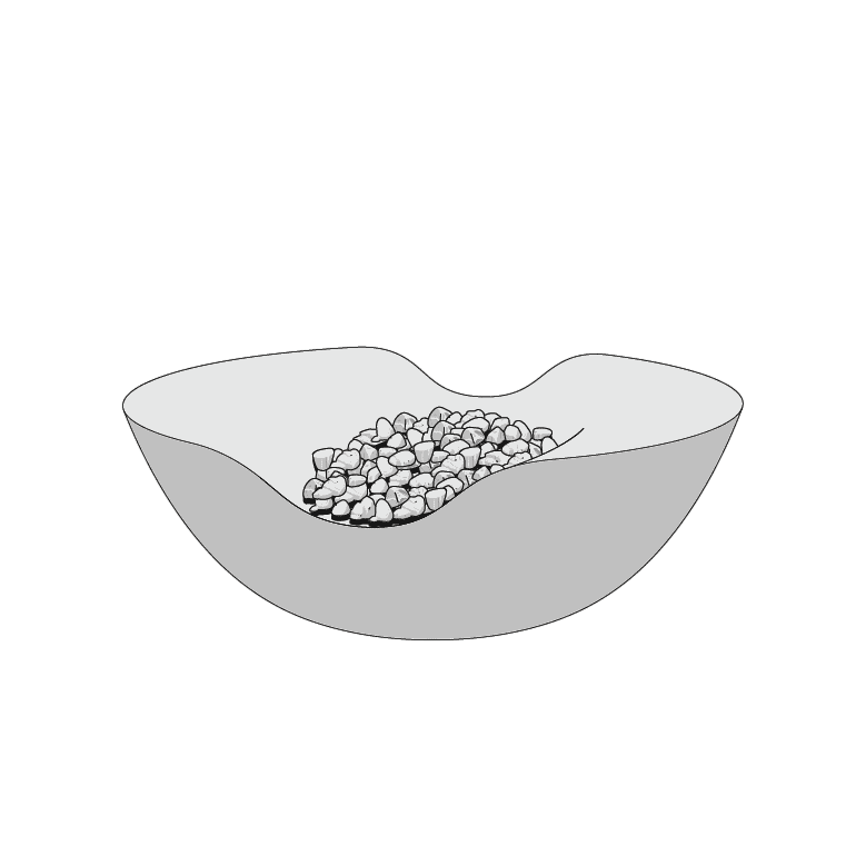 hanging concrete fire bowl