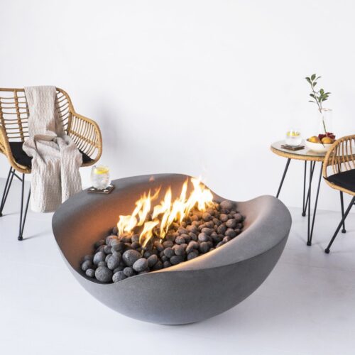 outdoor concrete fire bowl