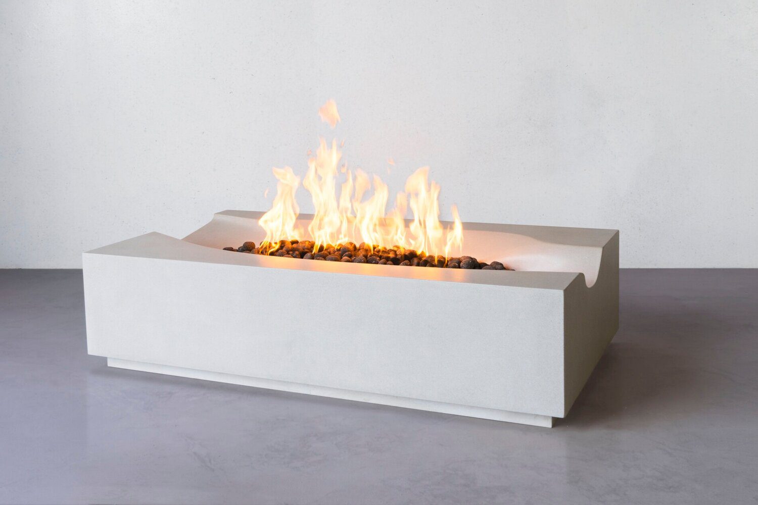 elegant concrete fire pit
