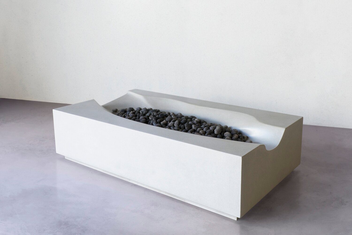 large concrete fire bowl