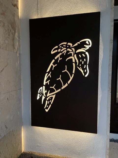 Happy Turtle Outdoor Wall Art - Image 2